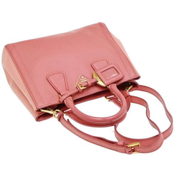 PRADA MILANO Logo 2Way Shoulder Hand Bag Saffiano Leather Pink GHW Italy 29KB269 - Picture 5 of 16